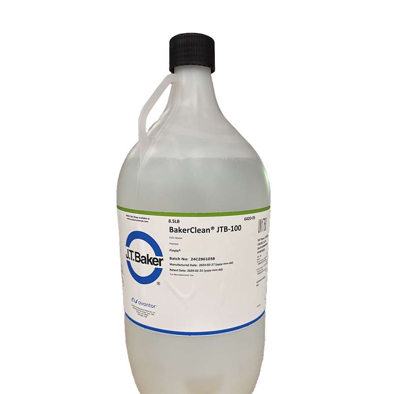JT Baker® 6420-05 BakerClean® JTB-100 FEOL Cleaner, Finyte Electronic Grade, 4 x 8.5Lb Poly Bottles/Case